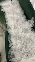 Monique 2024 inspo hand embroidery 3dfloral appplique  Bridal FABRIC for Bride, Evening Gown, Mother of bride, Prom dress.