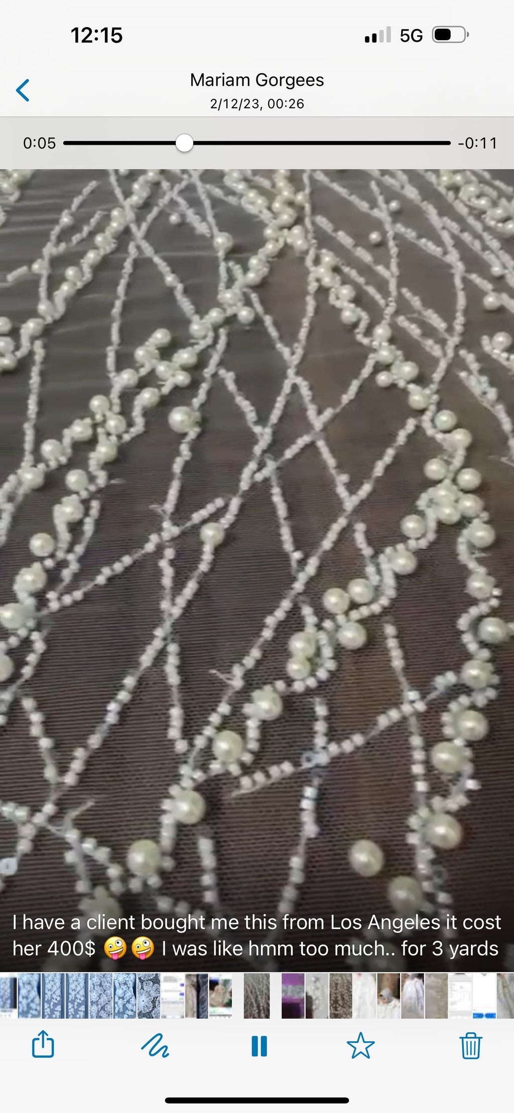 luxury Handmade fabric,  with white beads and floral applique, crafted for a bridal dress, evening gown, or a Gown