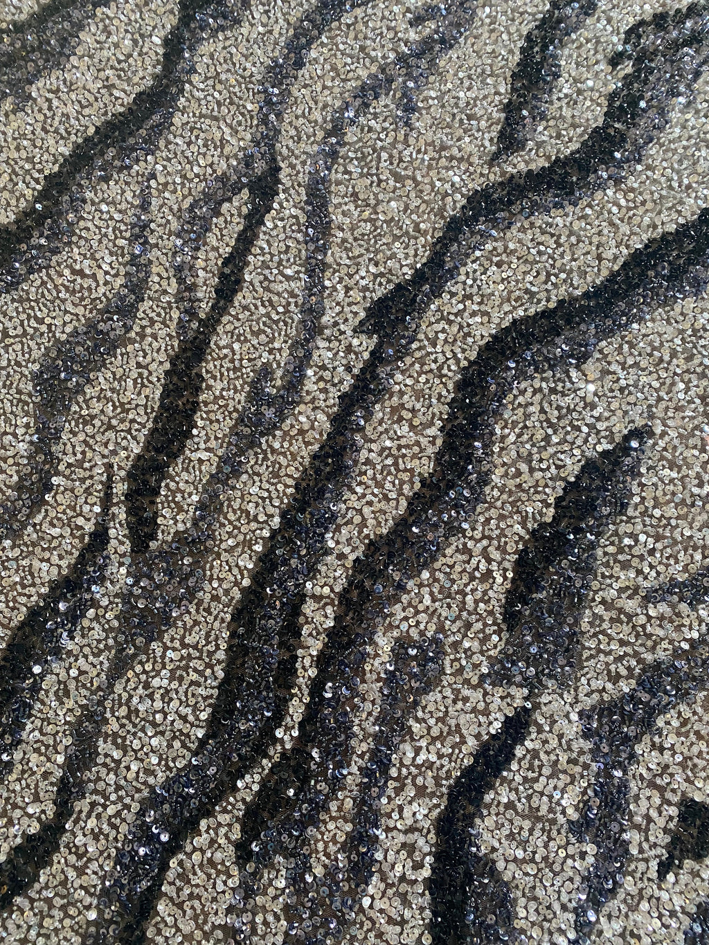 BLACK & WHITE EMBROIDERY fabric,  crafted for a bridal dress, evening gown evening gown
