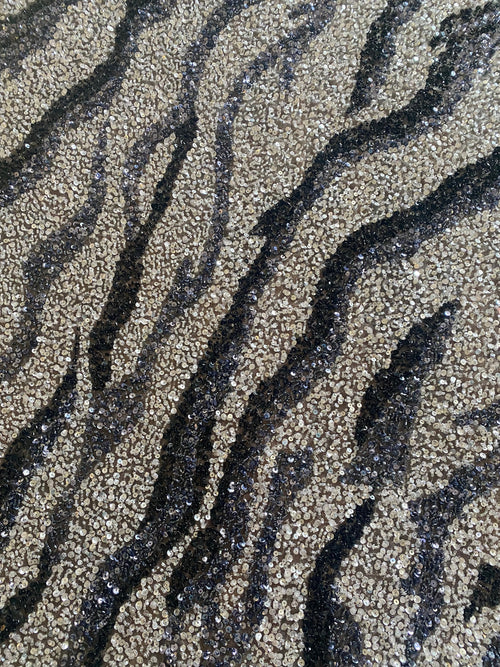 BLACK & WHITE EMBROIDERY fabric,  crafted for a bridal dress, evening gown evening gown
