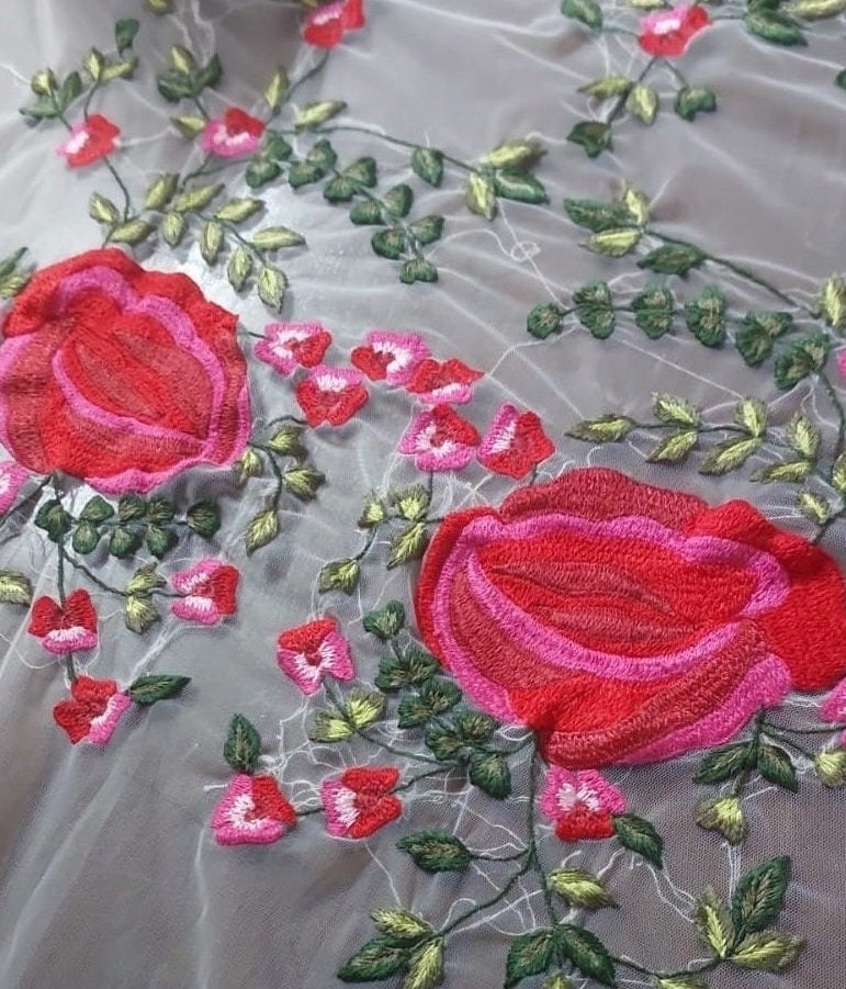 Naeem  inspired exquisite hand embroidery with silk thread for haute couture dress jacket gown shirt