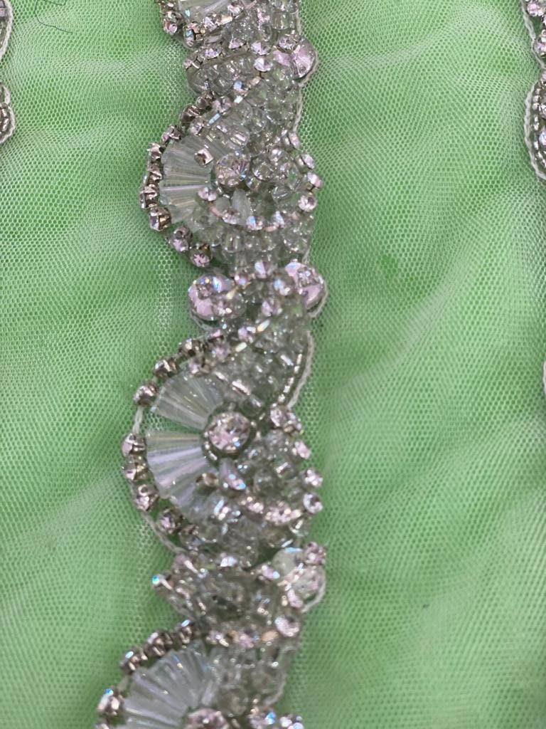 Hand Beaded exquisite bridal belt, Haute couture