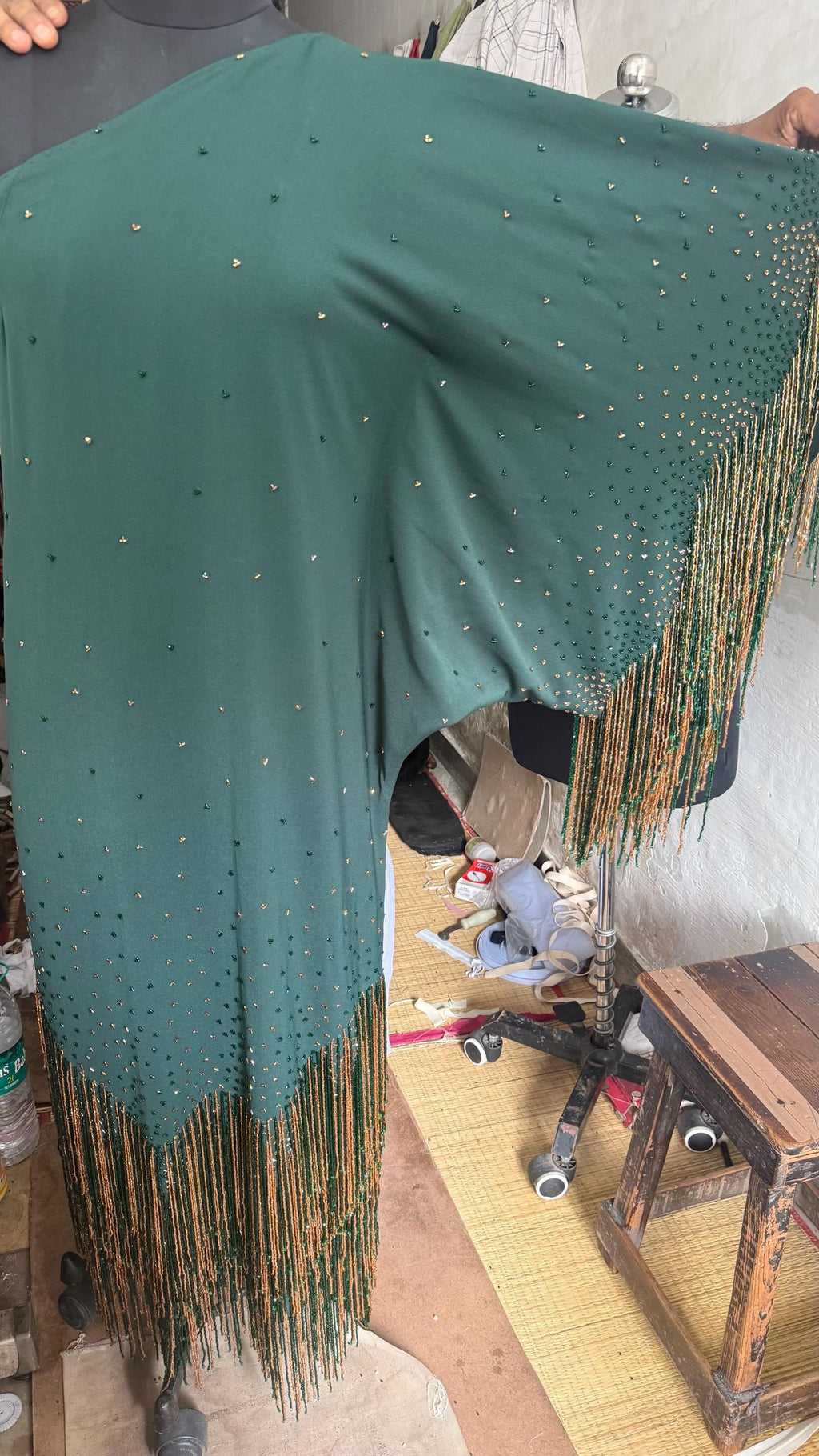 1 custom made gown embrodiery . Hand embrodiery hence some variances will occur