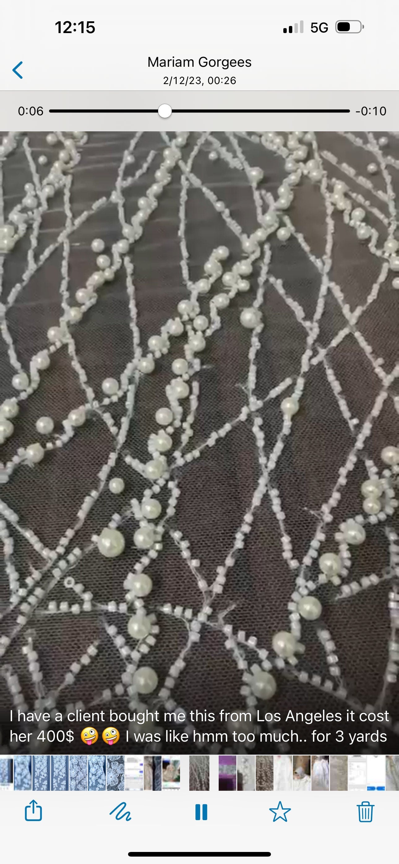 luxury Handmade fabric,  with white beads and floral applique, crafted for a bridal dress, evening gown, or a Gown