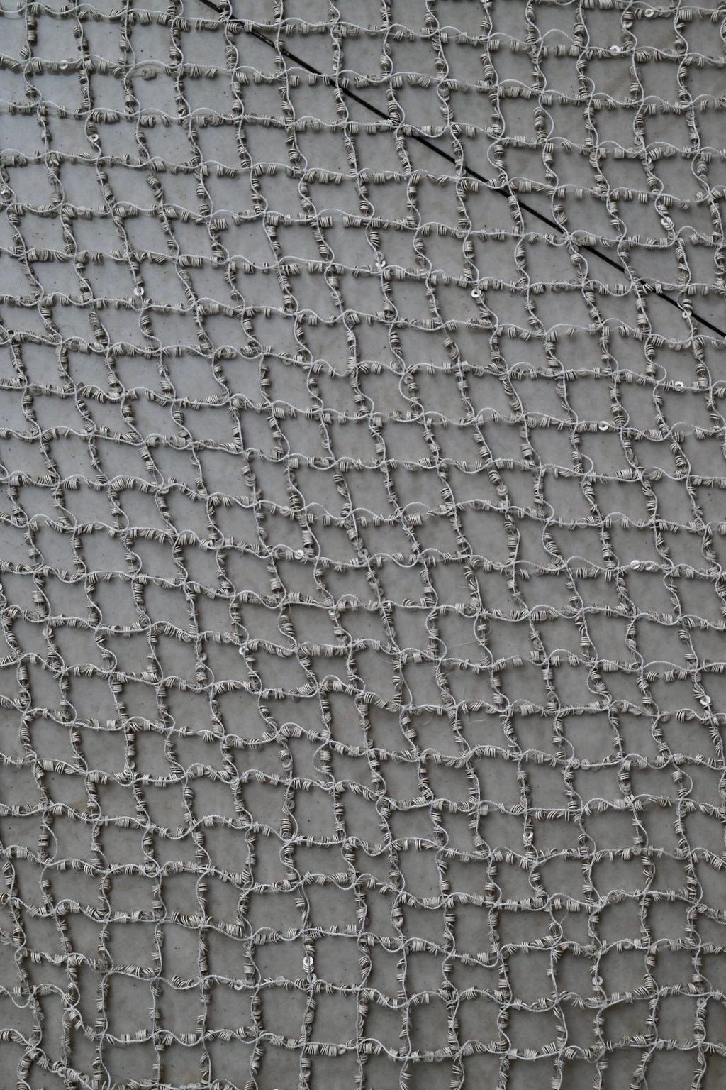 Handmade Luxurious fabric with fishnet sequin embroidery for a bridal dress, evening gown, or a princesses dress