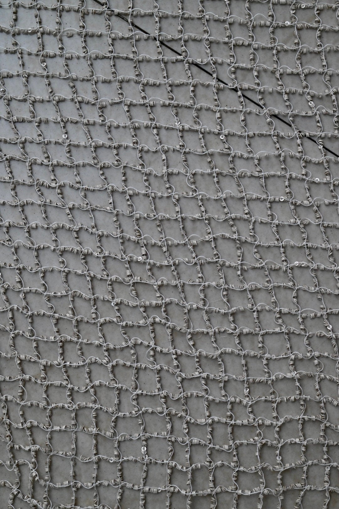 Handmade Luxurious fabric with fishnet sequin embroidery for a bridal dress, evening gown, or a princesses dress