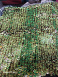 Renta inspired hand embroidery heavy sequin green fabric for cocktail dress party dress reception dress sister of the bride