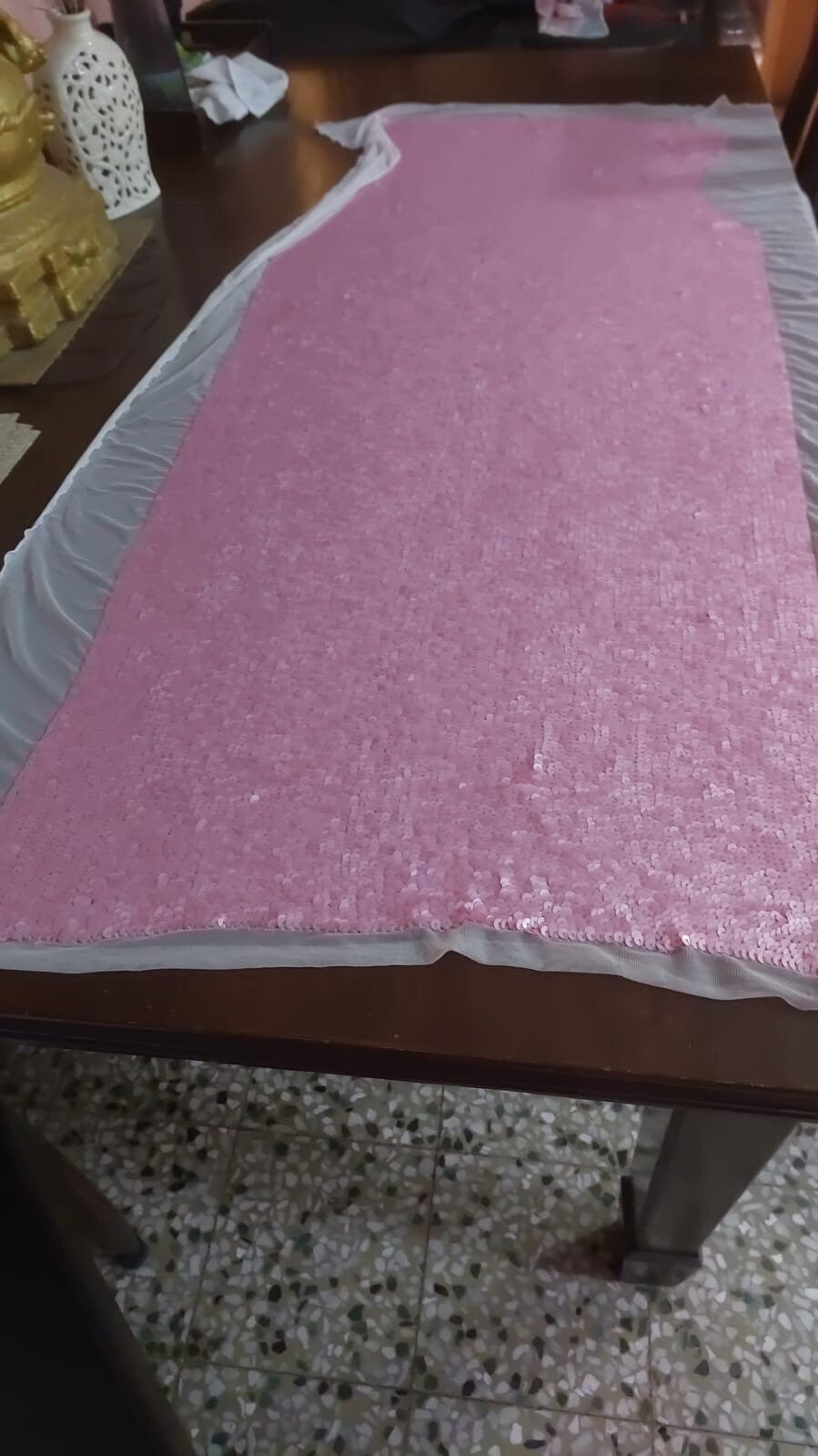 Oscar pink all over sequin dress fabric pink dress reception dresss cocktail dress evening gown mother of the bride sister of the bride pro