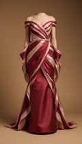 Crimson Silk Custom Evening Gown
