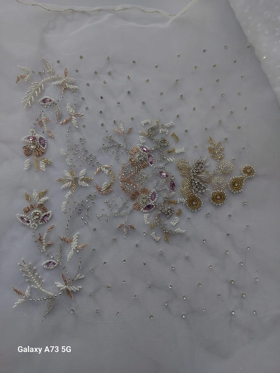 Oscar de la Renta  inspired hand embroidery patch applique embellishment 10 inch by 4 inch