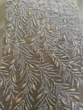 Exquisite Handmade heavy hand beading Luxurious fabric , for a couture evening gown, mother of the bride dress fabric , sister of bride ,