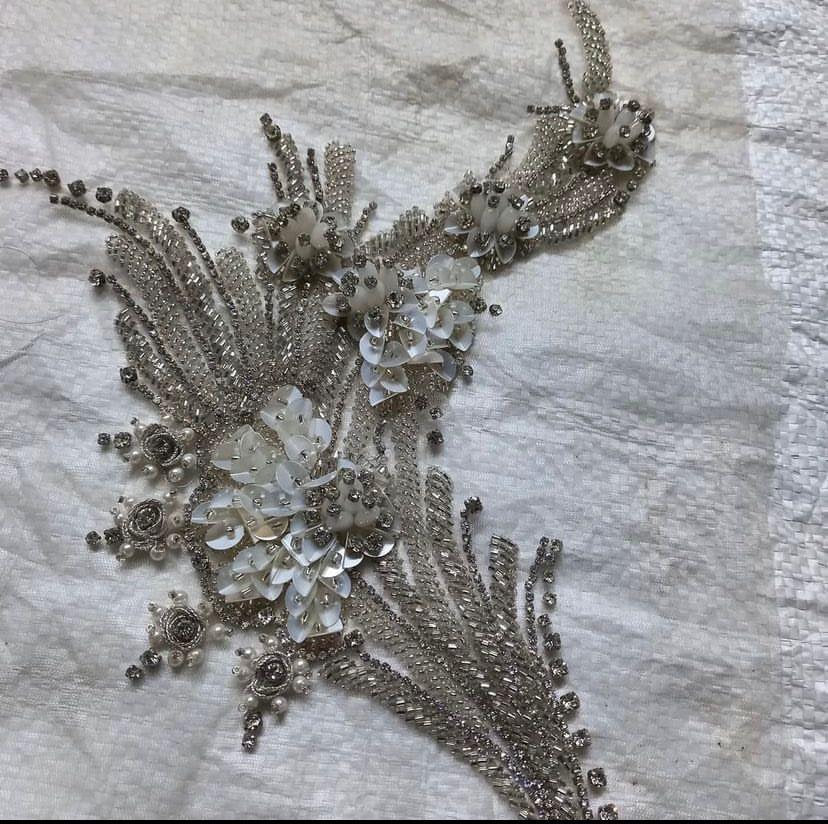 Monique 2024 inspo hand embroidery 3dfloral appplique  Bridal Bodice, Corset for Bride, Evening Gown, Mother of bride, Prom dress.
