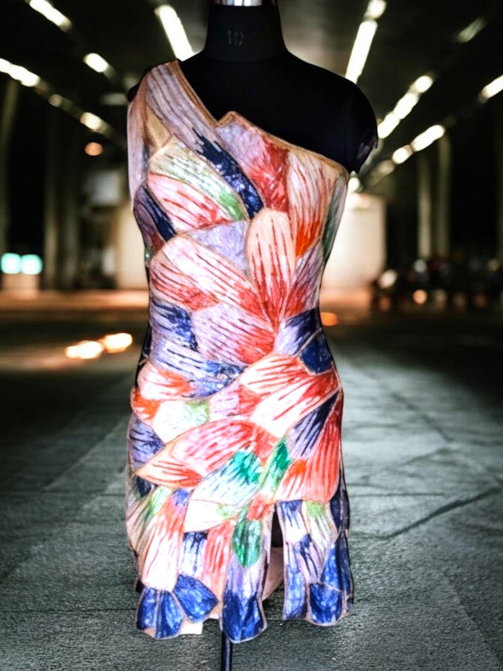 Custom made dress inspired from Gigi Hadid Gala dress with hand embrodiery custom colors and length