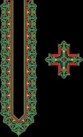 la Renta  inspired hand embroidery patch applique embellishment 10 inch by 4 inch