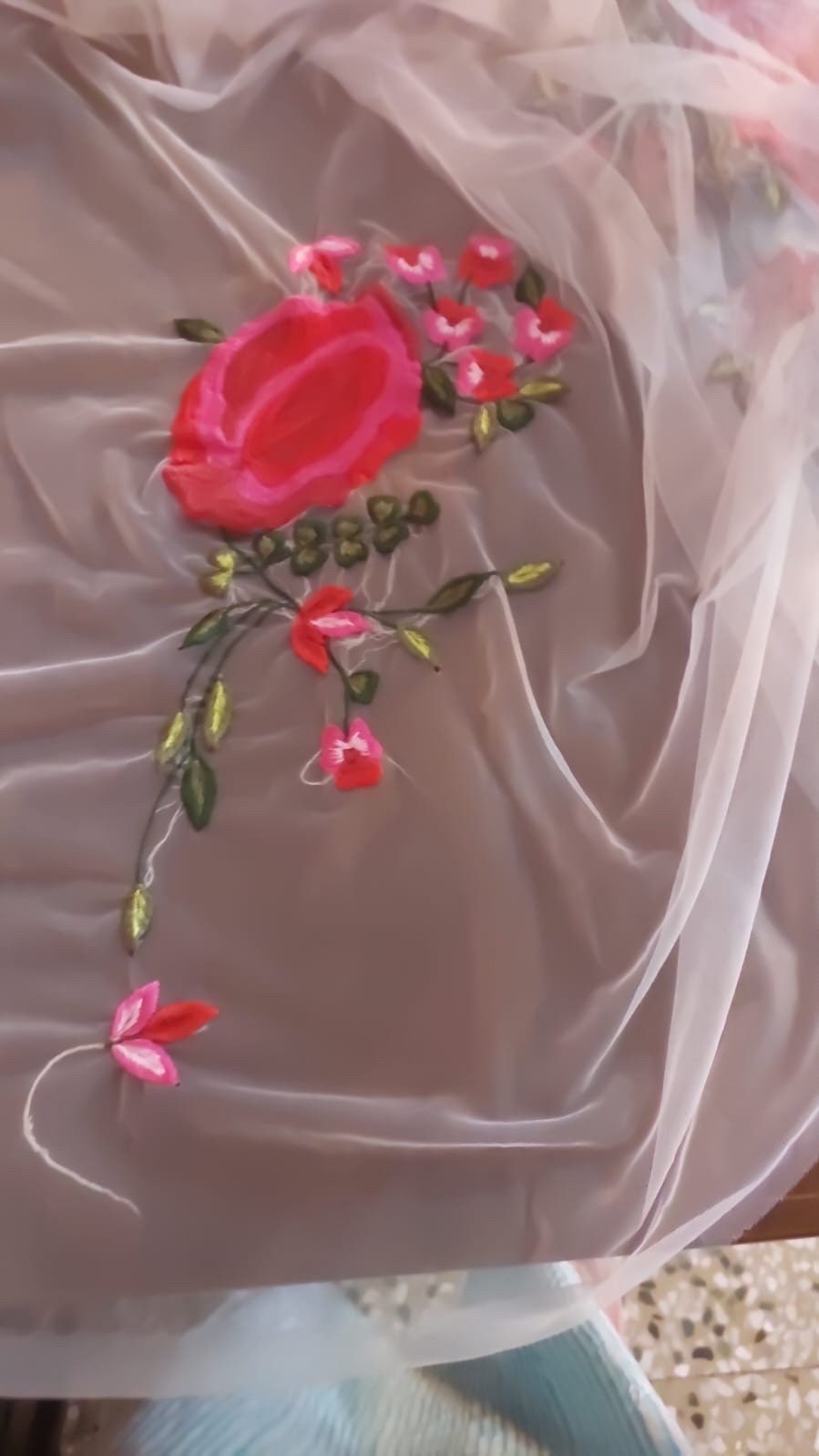 Naeem  inspired exquisite hand embroidery with silk thread for haute couture dress jacket gown shirt