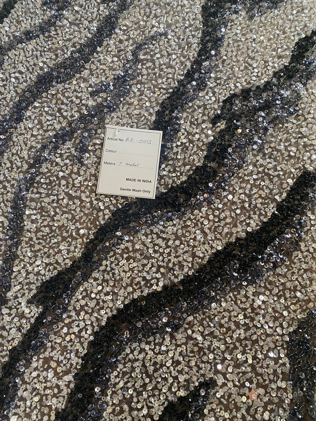 BLACK & WHITE EMBROIDERY fabric,  crafted for a bridal dress, evening gown evening gown