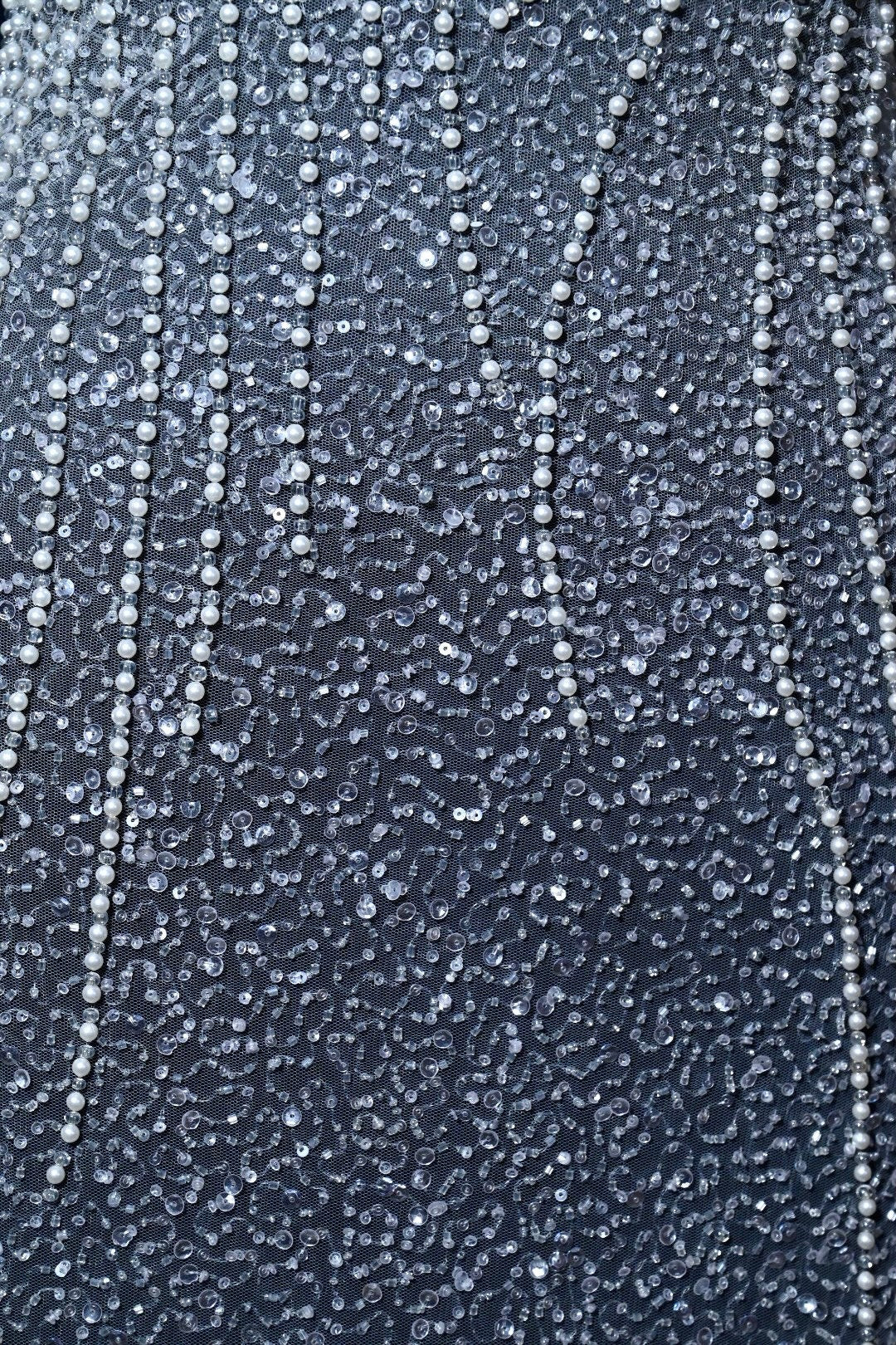 Handmade Luxurious fabric with heavy embroidery for a bridal dress, evening gown, or a princesses dress