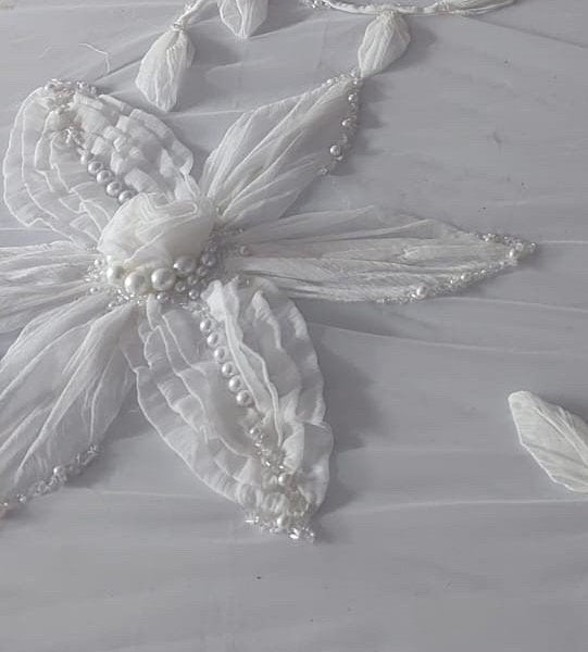 Monique inspired hand embroidery patch applique embellishment 10 inch by 4 inch