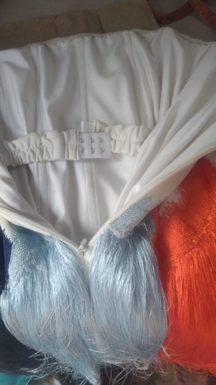 1 custom made gown embrodiery . Hand embrodiery hence some variances will occur