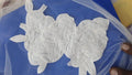 Flower applique inspired hand embroidery with silk thread yardage