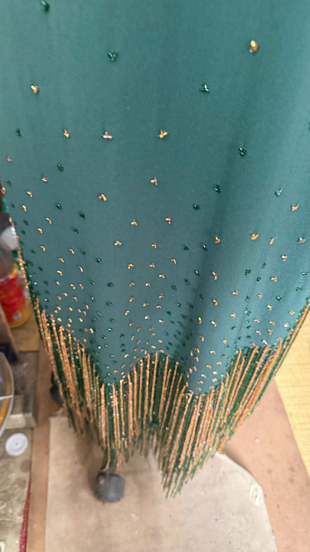 1 custom made gown embrodiery . Hand embrodiery hence some variances will occur