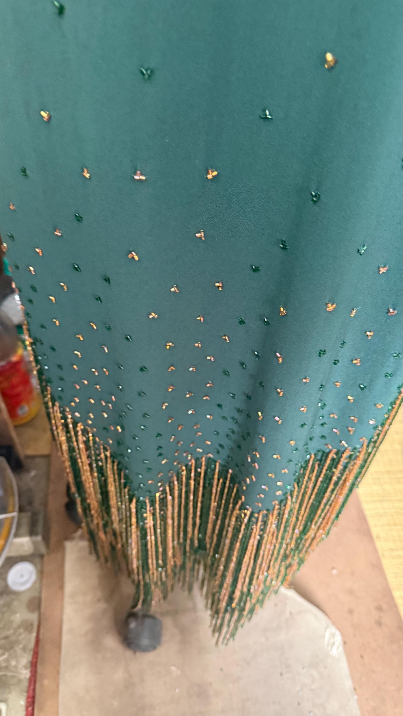 1 custom made gown embrodiery . Hand embrodiery hence some variances will occur