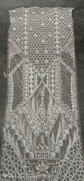 Saab inspired hand embroidery panel bridal prom front and back