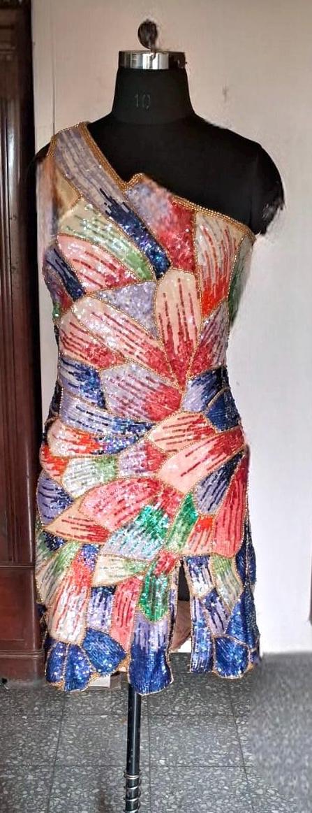 Custom made dress inspired from Gigi Hadid Gala dress with hand embrodiery custom colors and length