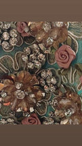 Murad inspired hand embroidery patch applique embellishment 10 inch by 4 inch