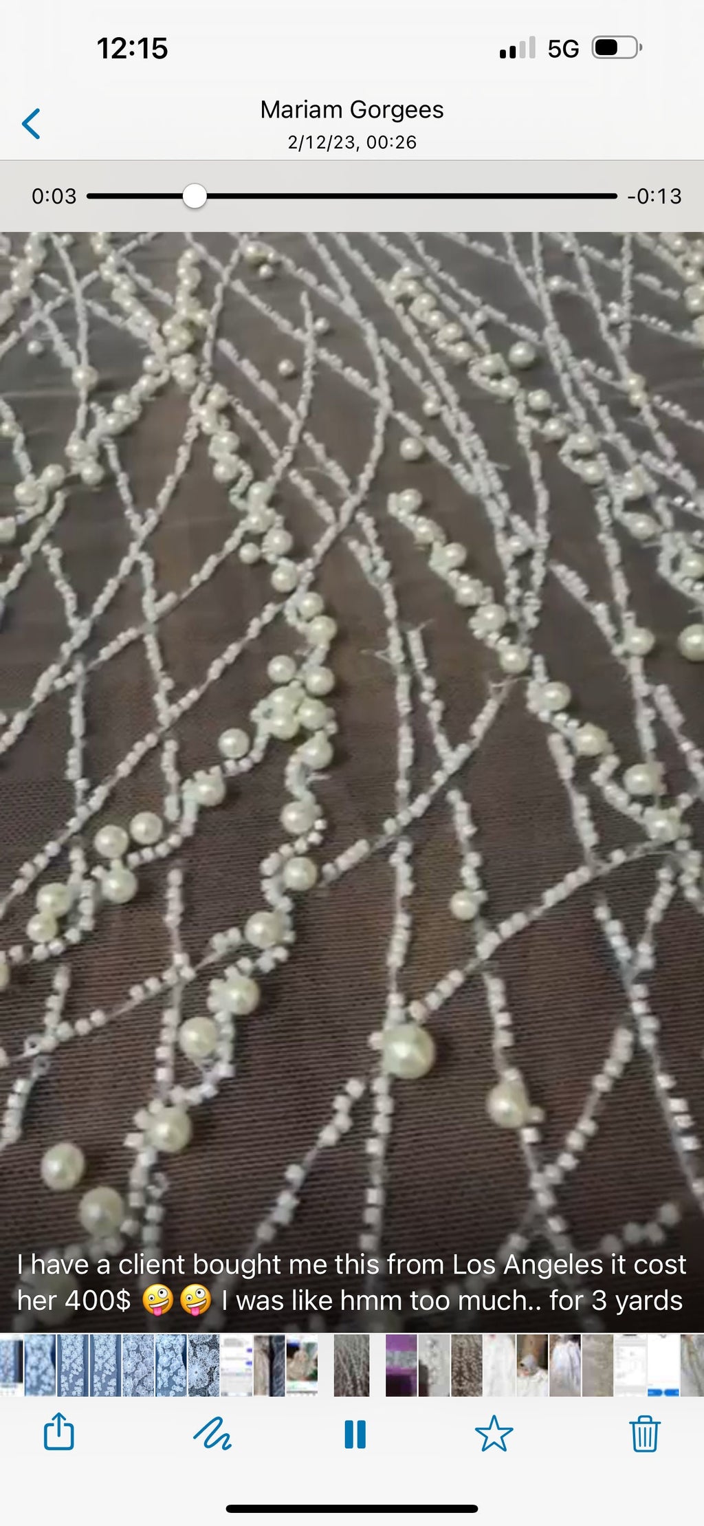 luxury Handmade fabric,  with white beads and floral applique, crafted for a bridal dress, evening gown, or a Gown