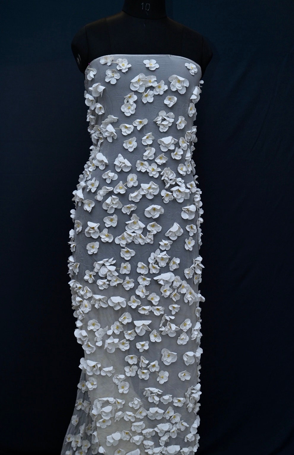 Prom Dress 3D FLOWER APPLIQUE, crafted for a bridal dress, evening gown, or a princesses' dress, lace with applique.