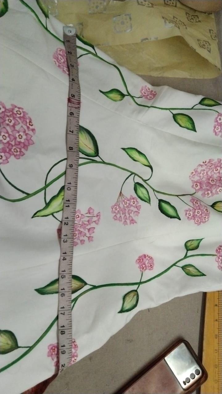 1 custom made gown PRINT/PAINT. Hand embrodiery hence some variances will occur