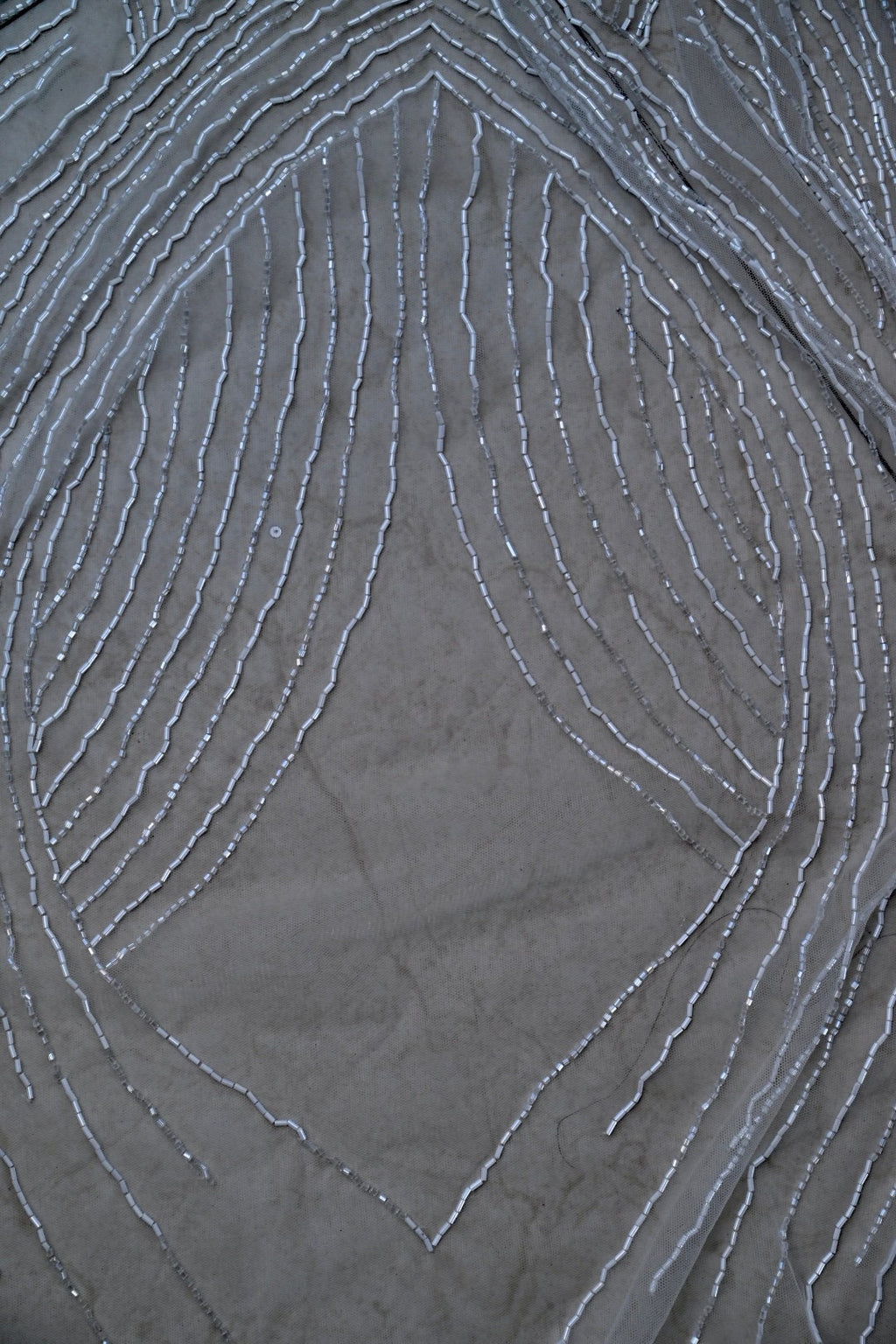 Handmade Luxurious fabric with pattern embroidery for a bridal wedding dress, evening gown, or a princesses dress , a lace with sequins