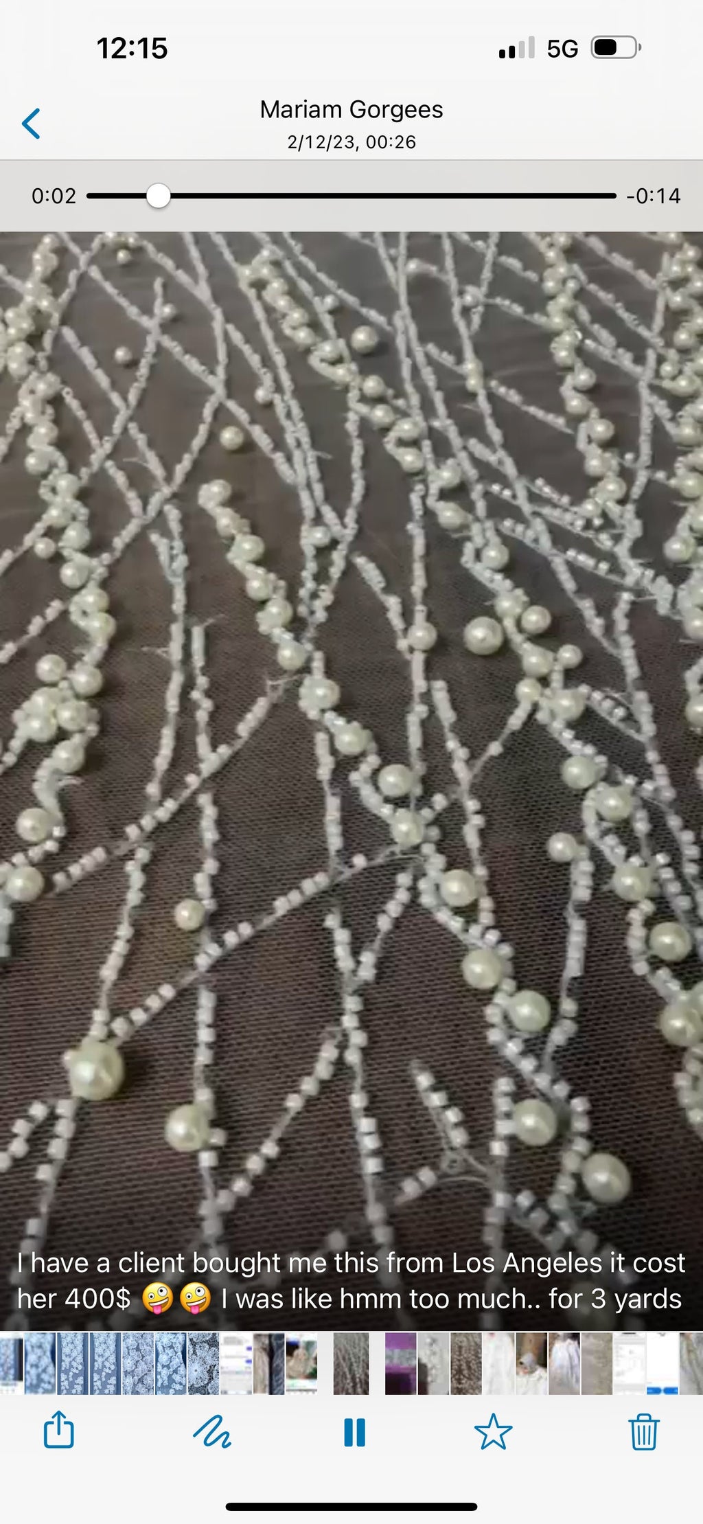 luxury Handmade fabric,  with white beads and floral applique, crafted for a bridal dress, evening gown, or a Gown