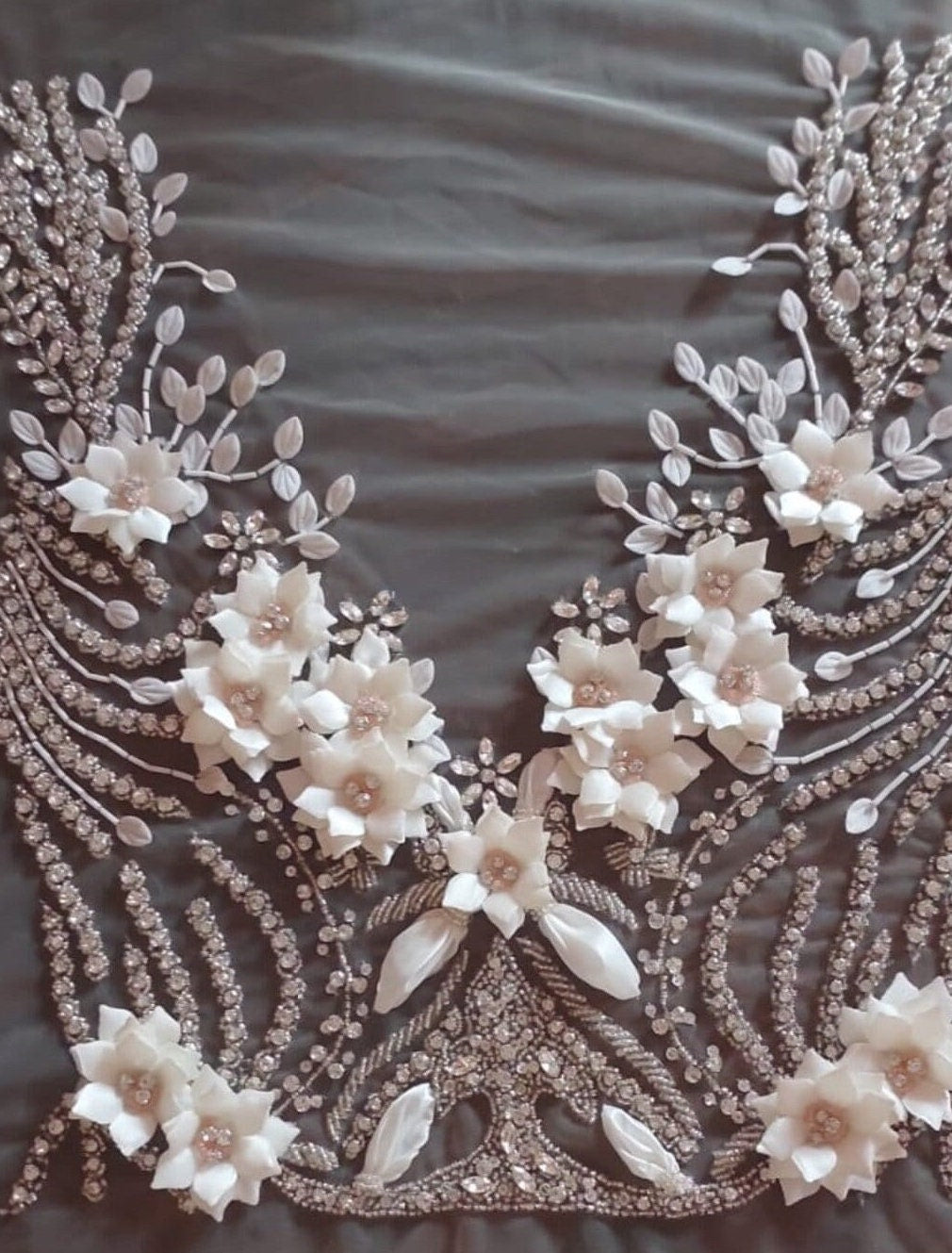 Lhuillier 2024 inspo hand embroidery 3dfloral appplique  Bridal Bodice, Corset for Bride, Evening Gown, Mother of bride, Prom dress.
