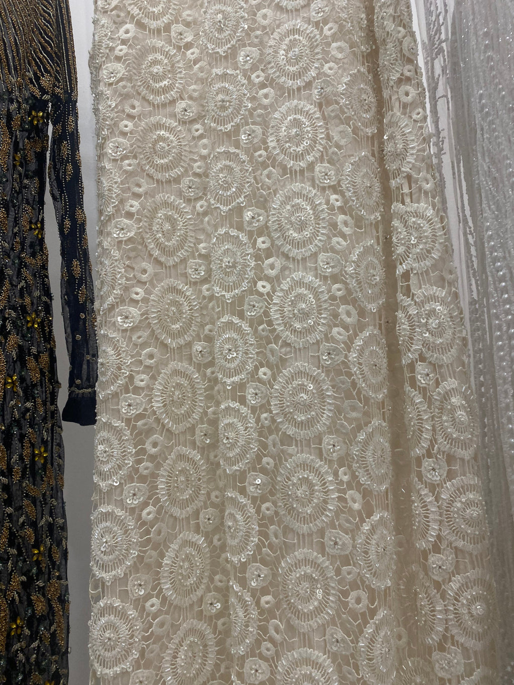 Exquisite Haute Couture dress with beautiful intricate hand embroidery for quiet luxury