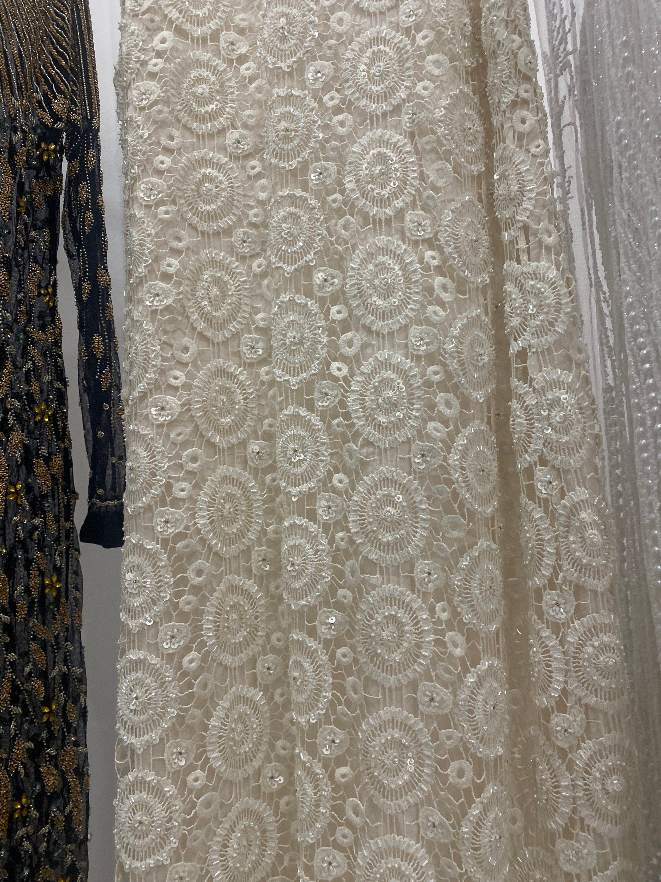 Exquisite Haute Couture dress with beautiful intricate hand embroidery for quiet luxury