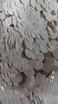Prefall 2024 inspired  Hand beaded couture evening gown fabric with heavy embroidery fabric, mother of bride , groom Gown fabric