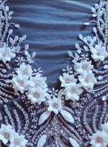 Lhuillier 2024 inspo hand embroidery 3dfloral appplique  Bridal Bodice, Corset for Bride, Evening Gown, Mother of bride, Prom dress.
