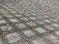 Crystal rhinestone fabric, Zuhair Haute Couture Wedding Dress, evening gown, cocktail dress, reception dress, mother of the bride dress fabr