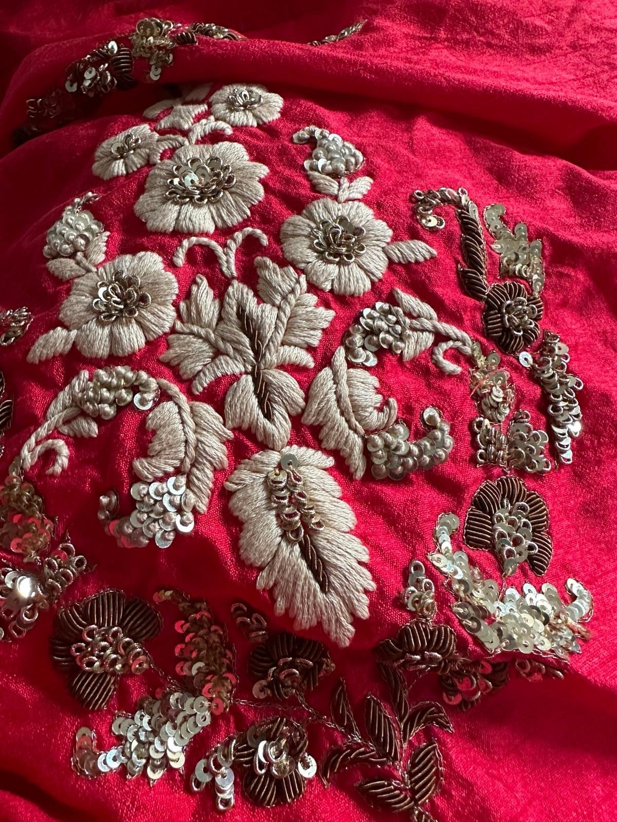 Gaurav gupta inspired hand embroidery patch applique embellishment 10 inch by 4 inch