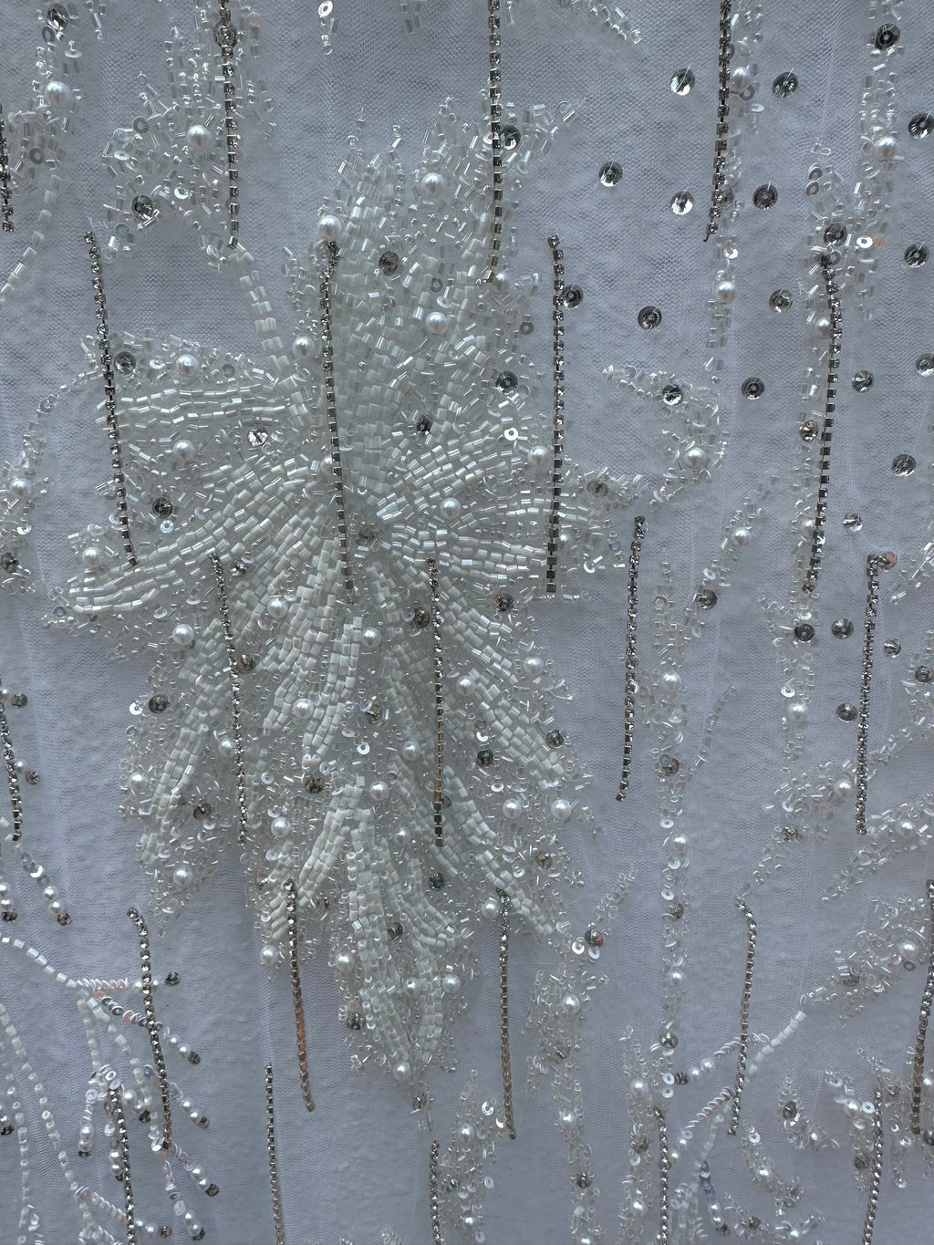 Wedding Gown Dress Fabric, Swarovski crystal tassle  , Hand Embroidery. Evening Gown, Prom Dress , Reception for Oscar de la Renta dress