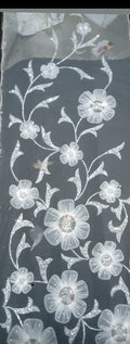 Oscar  inspired  Hand beaded couture evening gown fabric with heavy embroidery fabric, mother of bride , groom Gown fabric