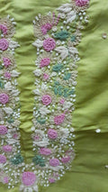 Naeem inspired hand embroidery patch applique belt embellishment with delicate thread