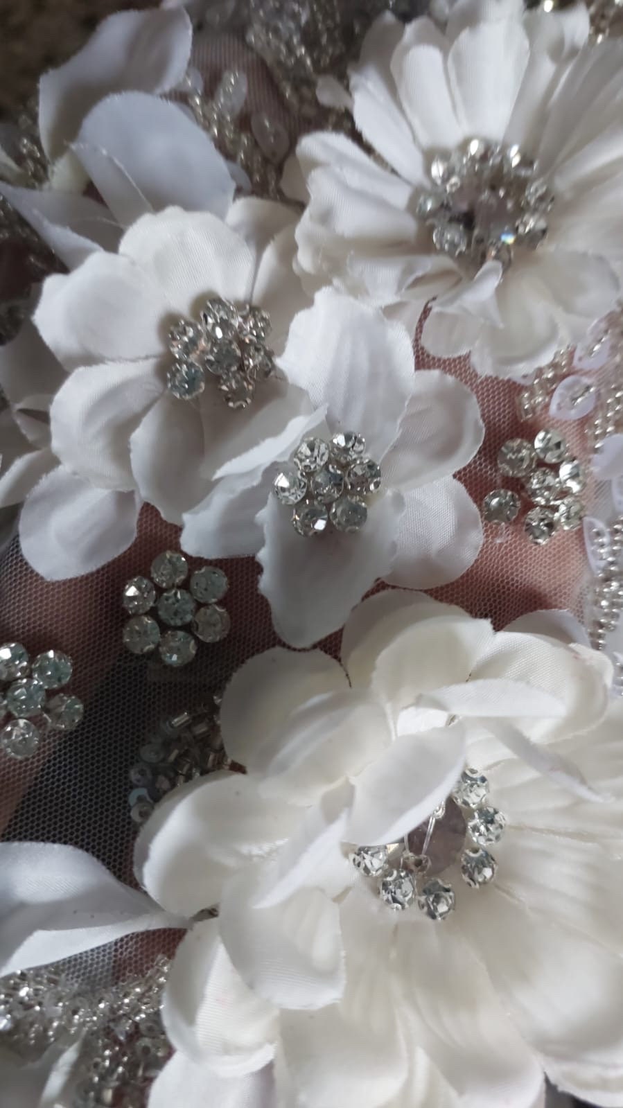 Ellie Saab 2024 inspo hand embroidery, applique 3D Flower Bridal Bodice crystals,Evening Gown, Bridal Corset, Mother of bride, Prom dress.