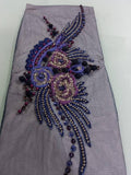 Oscar Renta  inspired hand embroidery patch applique embellishment 10 inch by 4 inch