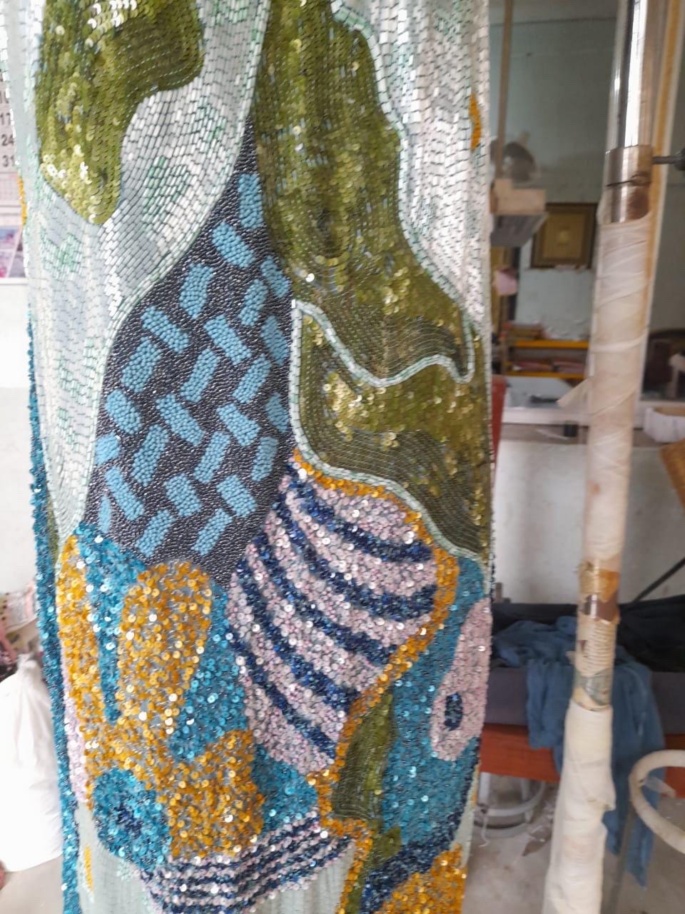 Oscar De La Renta haute couture  inspired hand embroidery Dress for evening wear, cocktail party, reception dress custom made