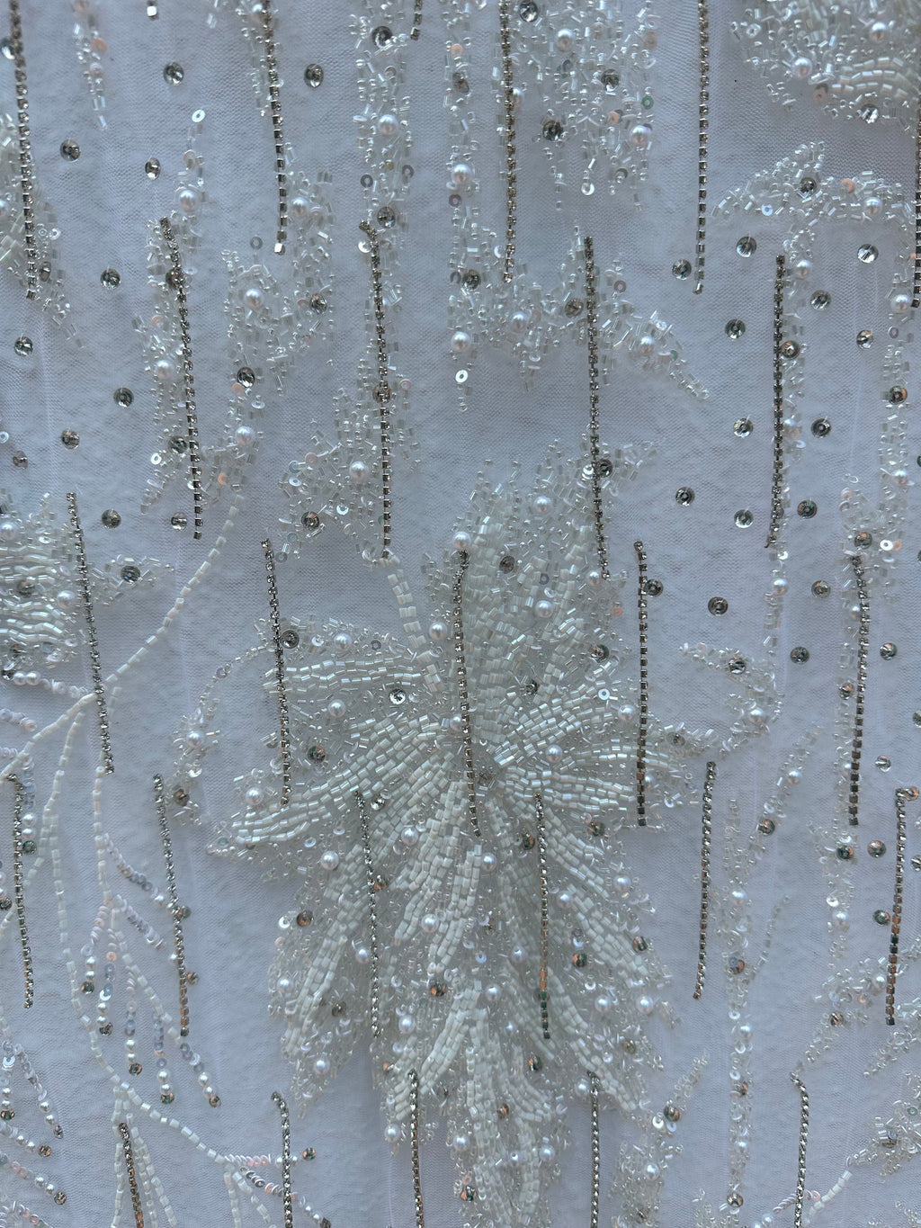 Wedding Gown Dress Fabric, Swarovski crystal tassle  , Hand Embroidery. Evening Gown, Prom Dress , Reception for Oscar de la Renta dress