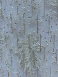 Wedding Gown Dress Fabric, Swarovski crystal tassle  , Hand Embroidery. Evening Gown, Prom Dress , Reception for Oscar de la Renta dress