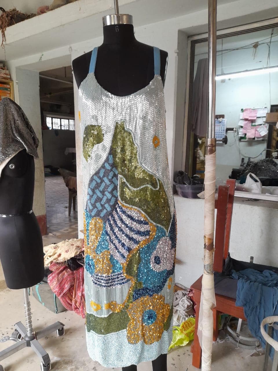 Oscar De La Renta haute couture  inspired hand embroidery Dress for evening wear, cocktail party, reception dress custom made